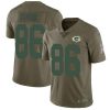 Nike Green Bay Packers #86 Malik Taylor Olive Stitched Limited 2017 Salute To Service Jersey