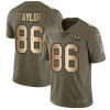 Nike Green Bay Packers #86 Malik Taylor Olive/Gold Stitched Limited 2017 Salute To Service Jersey