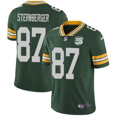 Nike Green Bay Packers #87 Jace Sternberger Green Team Color 100th Season Stitched Vapor Untouchable Limited Jersey