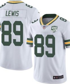 Nike Green Bay Packers #89 Marcedes Lewis White 100th Season Stitched Vapor Untouchable Limited Jersey