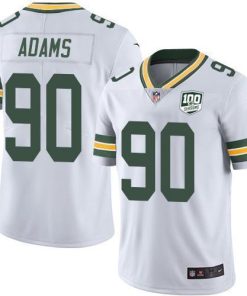 Nike Green Bay Packers #90 Montravius Adams White 100th Season Stitched Vapor Untouchable Limited Jersey