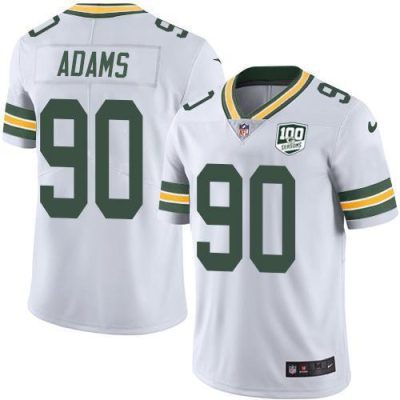 Nike Green Bay Packers #90 Montravius Adams White 100th Season Stitched Vapor Untouchable Limited Jersey