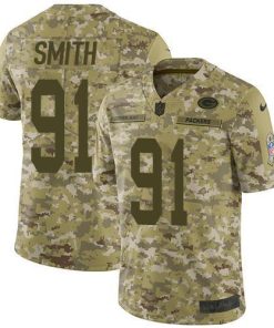 Nike Green Bay Packers #91 Preston Smith Camo Stitched Limited 2018 Salute To Service Jersey