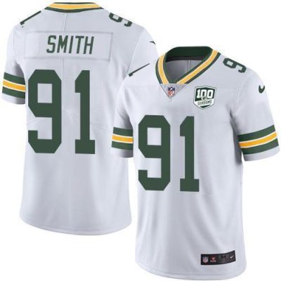 Nike Green Bay Packers #91 Preston Smith White 100th Season Stitched Vapor Untouchable Limited Jersey