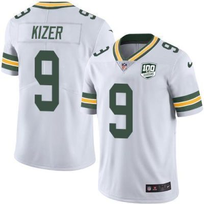 Nike Green Bay Packers #9 DeShone Kizer White 100th Season Stitched Vapor Untouchable Limited Jersey