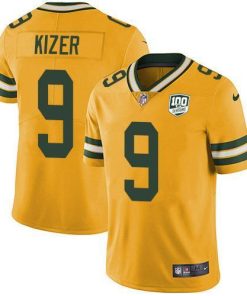 Nike Green Bay Packers #9 DeShone Kizer Yellow 100th Season Stitched Limited Rush Jersey