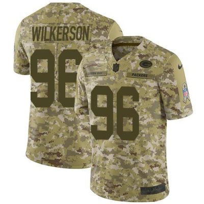 Nike Green Bay Packers #96 Muhammad Wilkerson Camo Stitched Limited 2018 Salute To Service Jersey