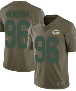 Nike Green Bay Packers #96 Muhammad Wilkerson Olive Stitched Limited 2017 Salute To Service Jersey