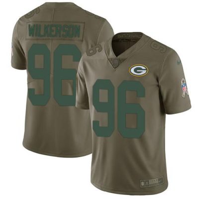 Nike Green Bay Packers #96 Muhammad Wilkerson Olive Stitched Limited 2017 Salute To Service Jersey