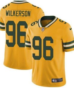 Nike Green Bay Packers #96 Muhammad Wilkerson Yellow Stitched Limited Rush Jersey
