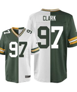 Nike Green Bay Packers #97 Kenny Clark Green/White Stitched Elite Split Jersey