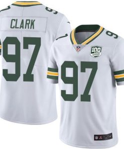 Nike Green Bay Packers #97 Kenny Clark White 100th Season Stitched Vapor Untouchable Limited Jersey
