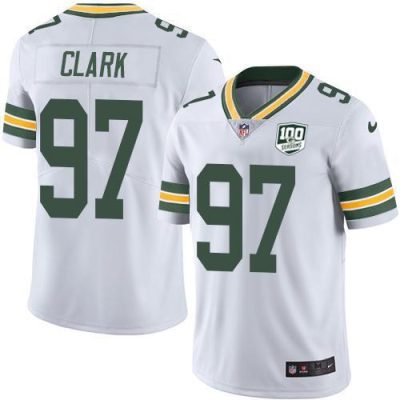 Nike Green Bay Packers #97 Kenny Clark White 100th Season Stitched Vapor Untouchable Limited Jersey