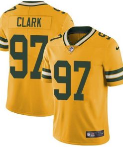Nike Green Bay Packers #97 Kenny Clark Yellow Stitched Limited Rush Jersey