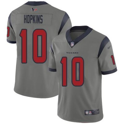 Nike Houston Texans #10 DeAndre Hopkins Gray Stitched NFL Limited Inverted Legend Jersey