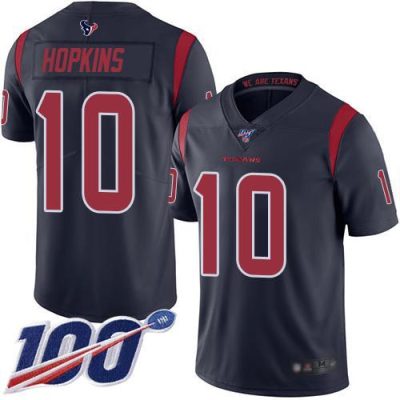 Nike Houston Texans #10 DeAndre Hopkins Navy Blue Stitched NFL Limited Rush 100th Season Jersey
