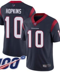 Nike Houston Texans #10 DeAndre Hopkins Navy Blue Team Color Stitched NFL 100th Season Vapor Limited Jersey