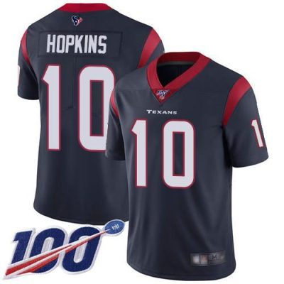 Nike Houston Texans #10 DeAndre Hopkins Navy Blue Team Color Stitched NFL 100th Season Vapor Limited Jersey