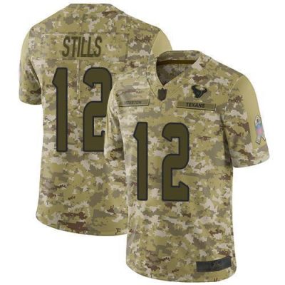Nike Houston Texans #12 Kenny Stills Camo Stitched NFL Limited 2018 Salute To Service Jersey