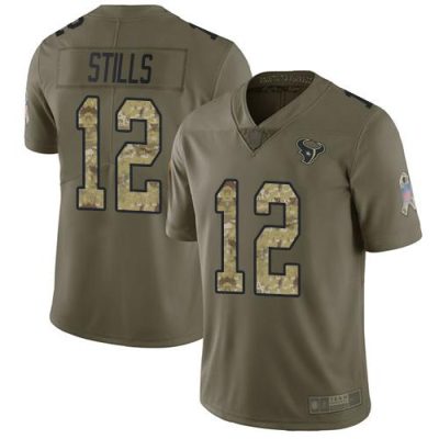 Nike Houston Texans #12 Kenny Stills Olive/Camo Stitched NFL Limited 2017 Salute To Service Jersey