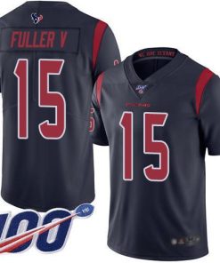 Nike Houston Texans #15 Will Fuller V Navy Blue Stitched NFL Limited Rush 100th Season Jersey