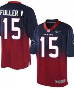Nike Houston Texans #15 Will Fuller V Navy Blue/Red Stitched NFL Elite Fadeaway Fashion Jersey