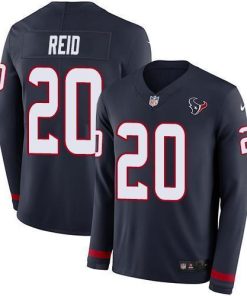 Nike Houston Texans #20 Justin Reid Navy Blue Team Color Stitched NFL Limited Therma Long Sleeve Jersey