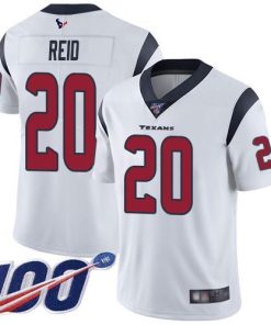 Nike Houston Texans #20 Justin Reid White Stitched NFL 100th Season Vapor Limited Jersey