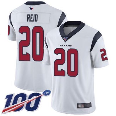 Nike Houston Texans #20 Justin Reid White Stitched NFL 100th Season Vapor Limited Jersey