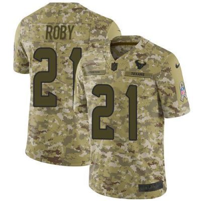 Nike Houston Texans #21 Bradley Roby Camo Stitched NFL Limited 2018 Salute To Service Jersey