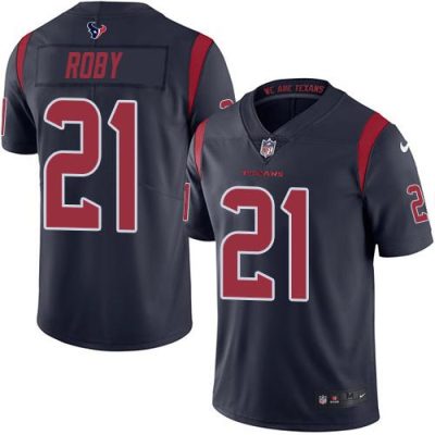 Nike Houston Texans #21 Bradley Roby Navy Blue Stitched NFL Limited Rush Jersey