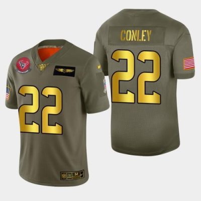 Nike Houston Texans #22 Gareon Conley Olive Gold 2019 Salute to Service NFL 100 Limited Jersey