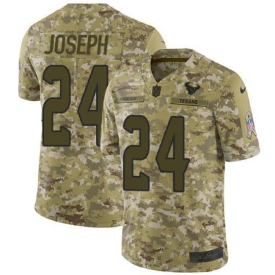 Nike Houston Texans #24 Johnathan Joseph Camo Stitched NFL Limited 2018 Salute To Service Jersey