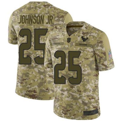 Nike Houston Texans #25 Duke Johnson Jr Camo Stitched NFL Limited 2018 Salute To Service Jersey