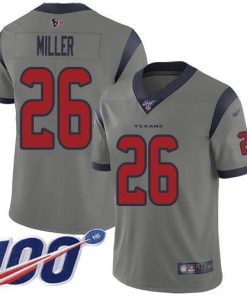 Nike Houston Texans #26 Lamar Miller Gray Stitched NFL Limited Inverted Legend 100th Season Jersey