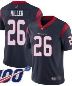 Nike Houston Texans #26 Lamar Miller Navy Blue Team Color Stitched NFL 100th Season Vapor Limited Jersey
