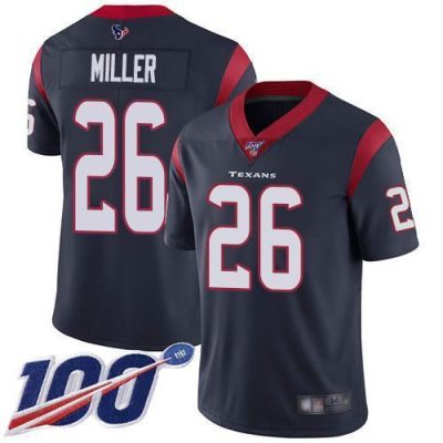 Nike Houston Texans #26 Lamar Miller Navy Blue Team Color Stitched NFL 100th Season Vapor Limited Jersey
