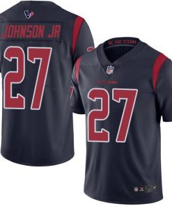 Nike Houston Texans #27 Duke Johnson Jr Navy Blue Stitched NFL Limited Rush Jersey