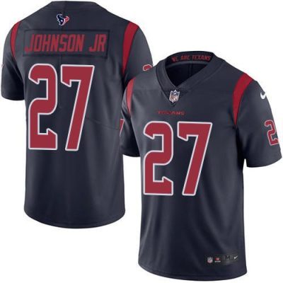 Nike Houston Texans #27 Duke Johnson Jr Navy Blue Stitched NFL Limited Rush Jersey
