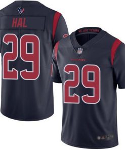 Nike Houston Texans #29 Andre Hal Navy Blue Stitched NFL Limited Rush Jersey