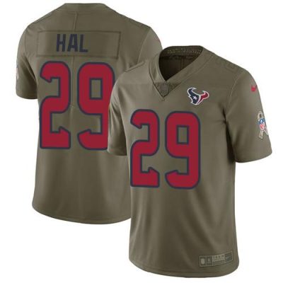 Nike Houston Texans #29 Andre Hal Olive Stitched NFL Limited 2017 Salute To Service Jersey