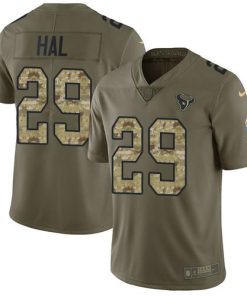 Nike Houston Texans #29 Andre Hal Olive/Camo Stitched NFL Limited 2017 Salute To Service Jersey