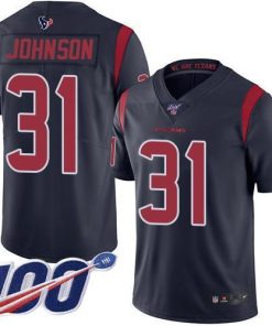 Nike Houston Texans #31 David Johnson Navy Blue Stitched NFL Limited Rush 100th Season Jersey