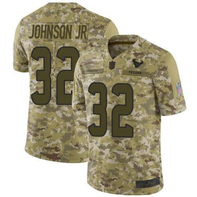 Nike Houston Texans #32 Lonnie Johnson Jr. Camo Stitched NFL Limited 2018 Salute To Service Jersey