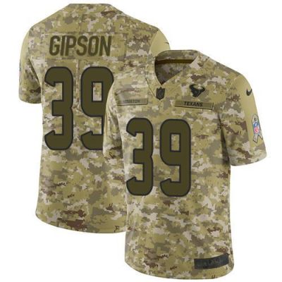 Nike Houston Texans #39 Tashaun Gipson Camo Stitched NFL Limited 2018 Salute To Service Jersey