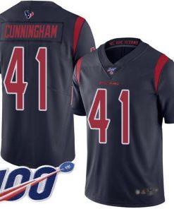 Nike Houston Texans #41 Zach Cunningham Navy Blue Stitched NFL Limited Rush 100th Season Jersey