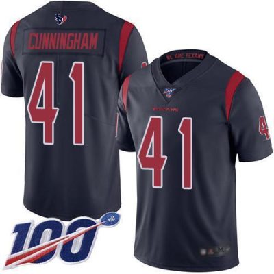 Nike Houston Texans #41 Zach Cunningham Navy Blue Stitched NFL Limited Rush 100th Season Jersey
