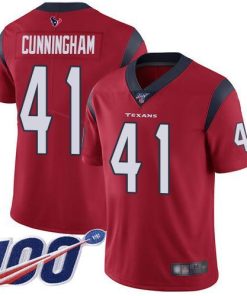 Nike Houston Texans #41 Zach Cunningham Red Alternate Stitched NFL 100th Season Vapor Limited Jersey