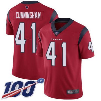 Nike Houston Texans #41 Zach Cunningham Red Alternate Stitched NFL 100th Season Vapor Limited Jersey