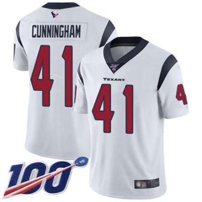 Nike Houston Texans #41 Zach Cunningham White Stitched NFL 100th Season Vapor Limited Jersey